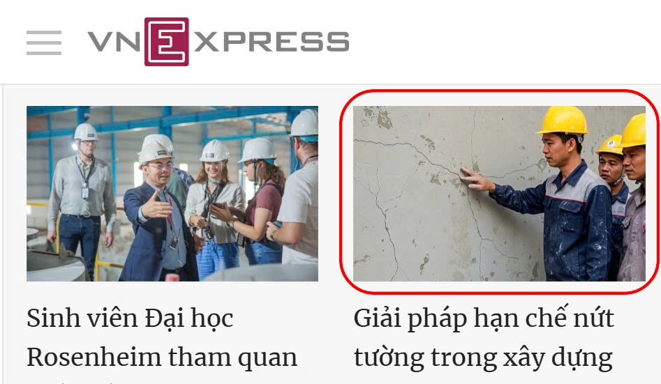 Bài viết VnExpress về giải pháp hạn chế nứt tường