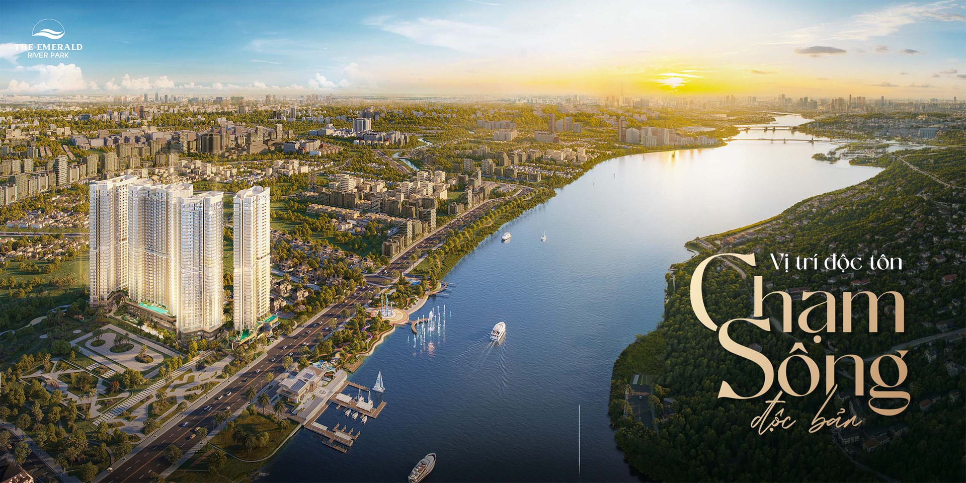The Emerald River Park sở hữu cảnh quan ven sông