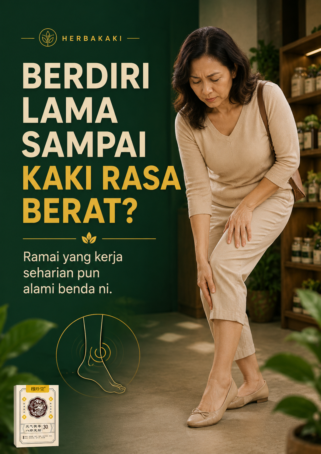 Berdiri lama sampai kaki rasa berat