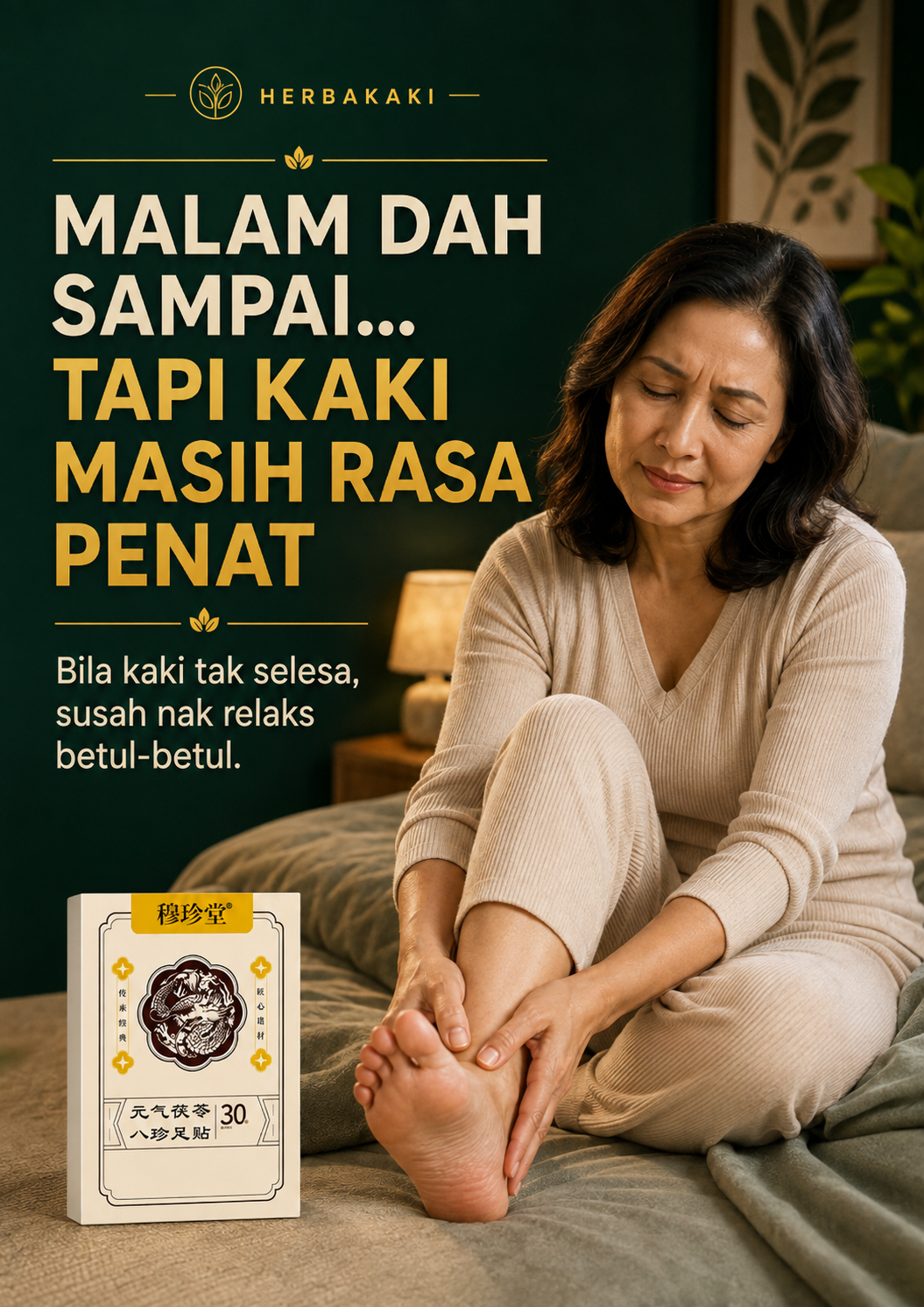 Malam dah sampai tapi kaki masih rasa penat
