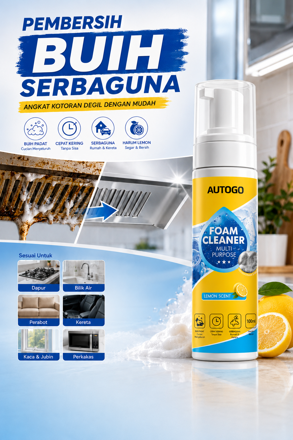 AUTOGO Pembersih Buih Serbaguna 100ml