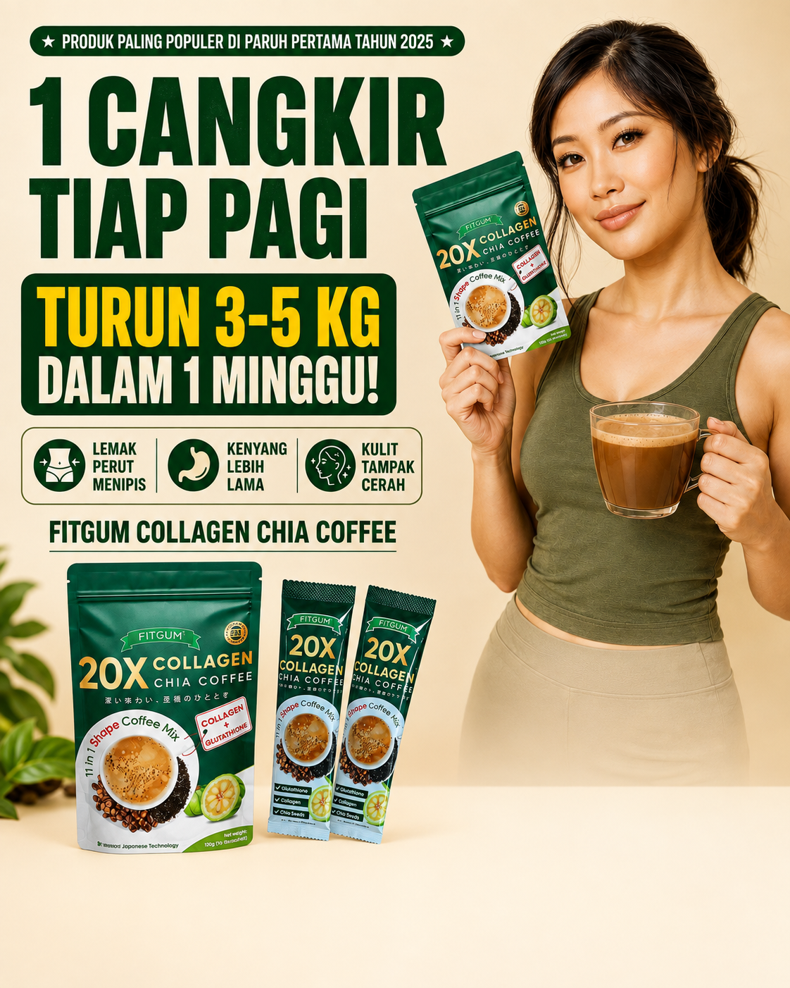 FITGUM Collagen Chia Coffee