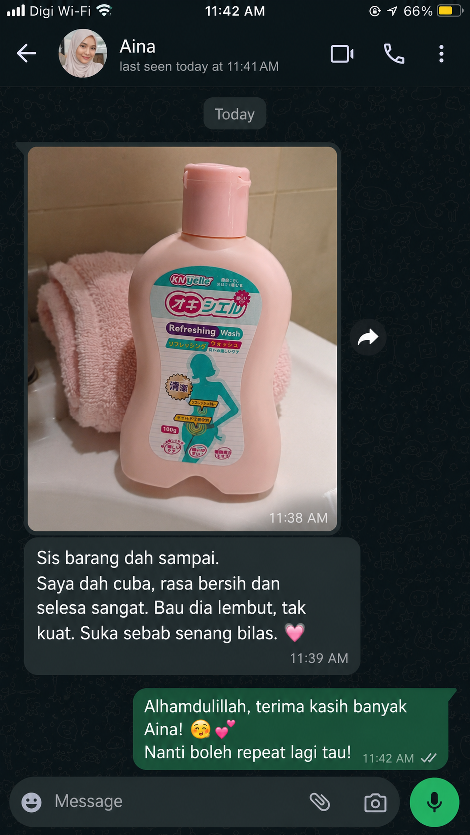 Ulasan pengguna Refreshing Wash 1