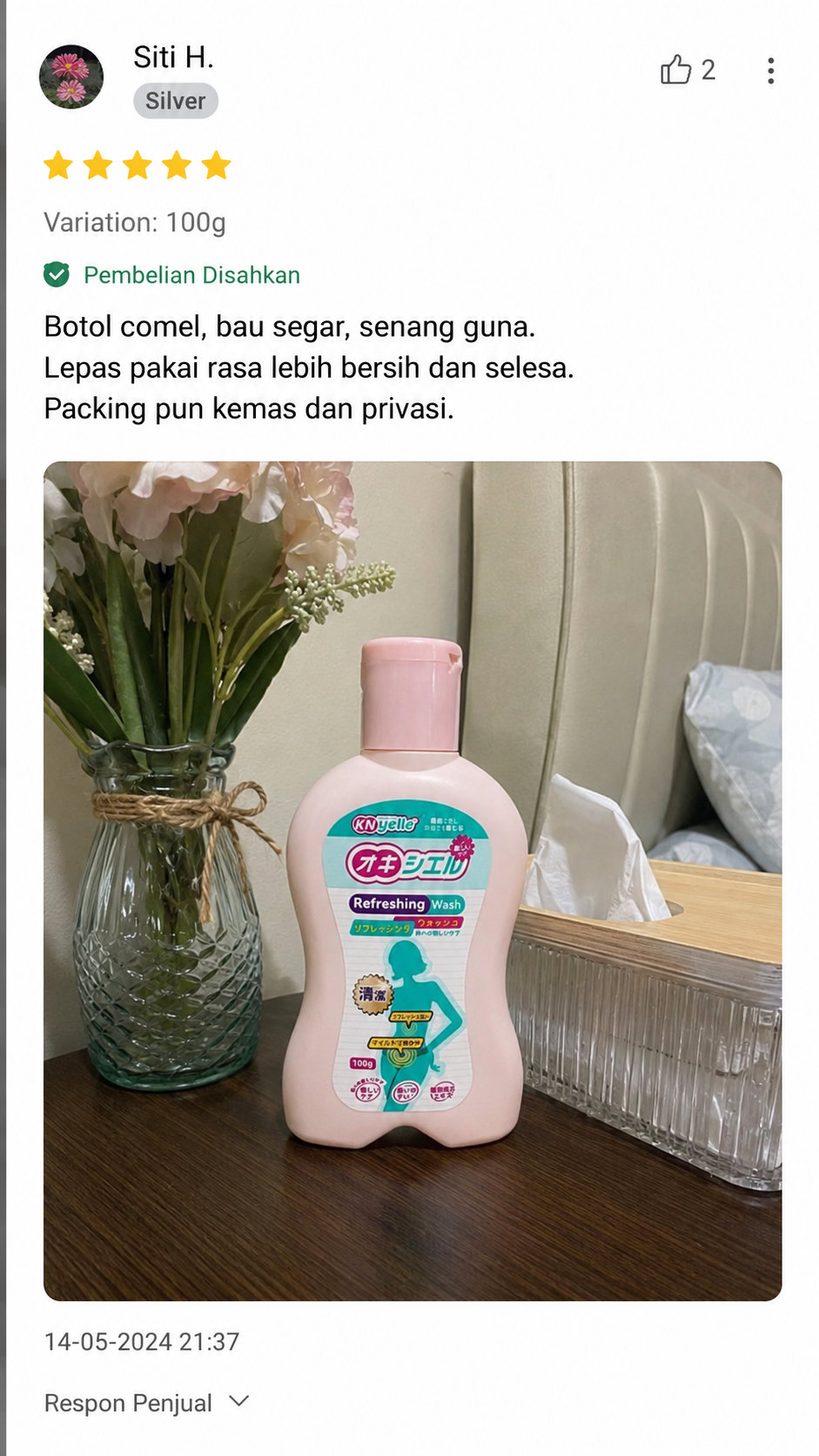 Ulasan pengguna Refreshing Wash 3