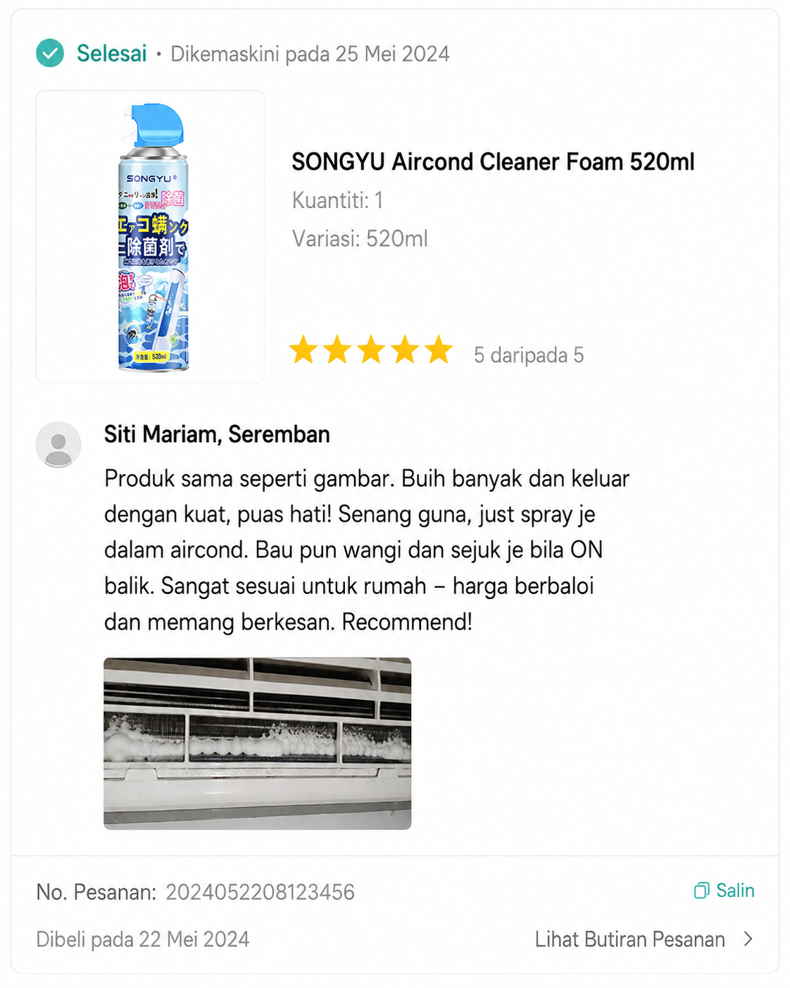 Maklum balas pelanggan SONGYU 3