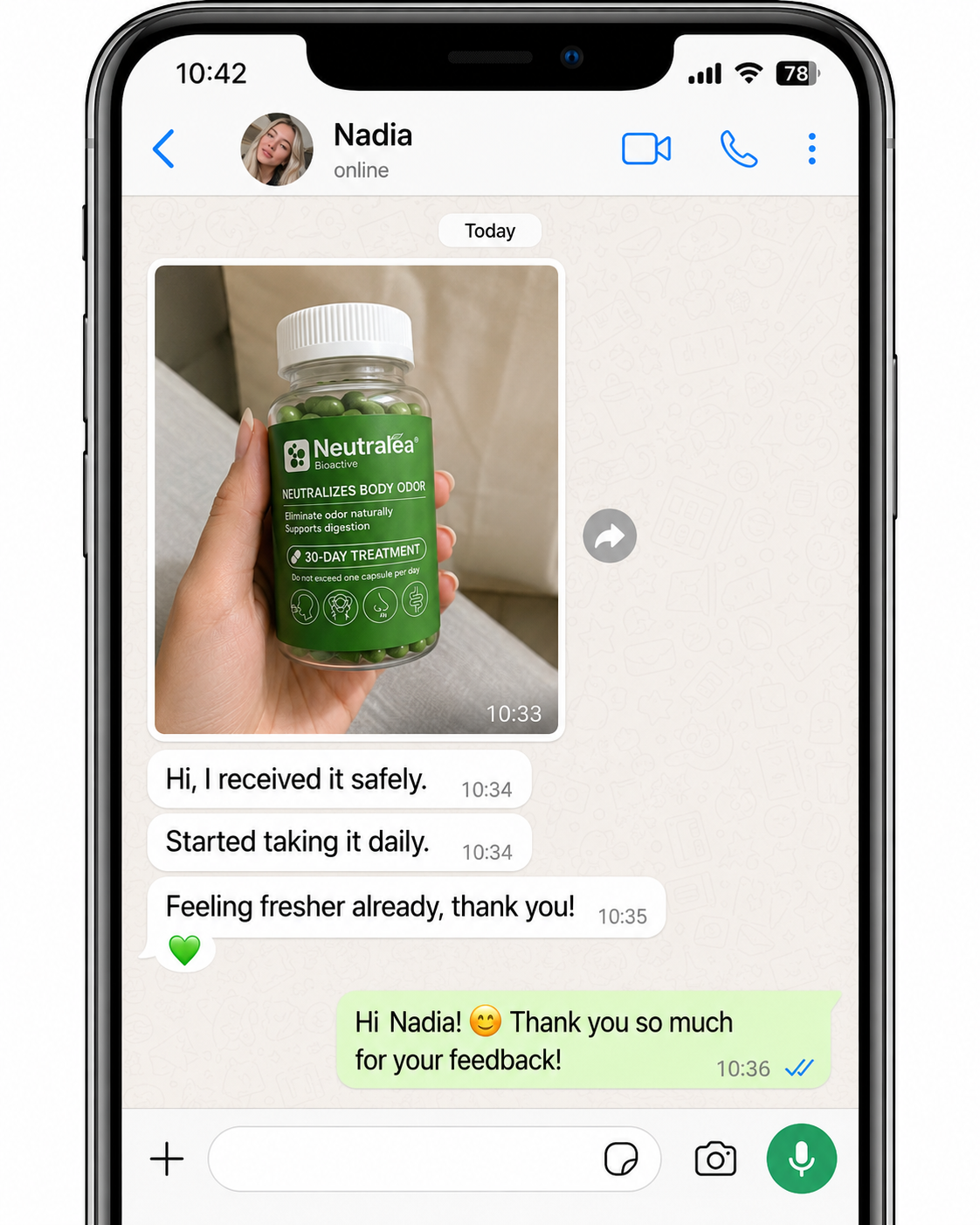Neutralea customer feedback 4