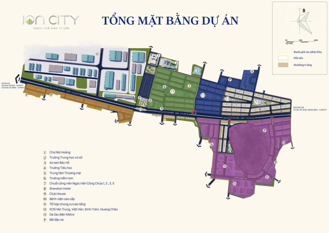 Sơ đồ quy hoạch tổng thể 90ha Ion City