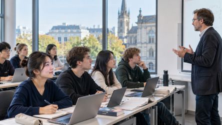 Sinh viên học trong lớp đại học tại Đức