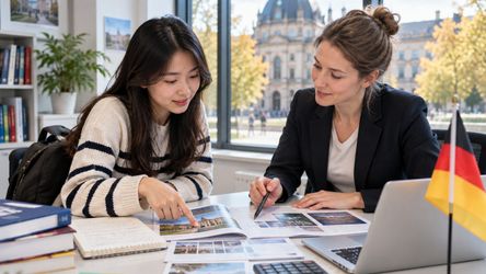 Sinh viên dự bị Đại học Đức học kỹ thuật khoa học tự nhiên và y sinh trong phòng học và phòng thí nghiệm