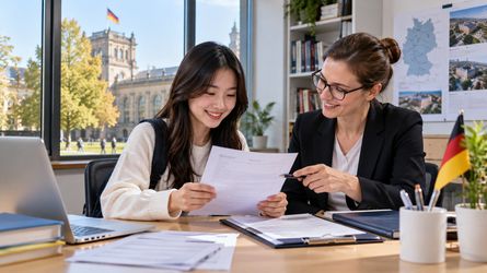 Sinh viên quốc tế nhận tư vấn về quyết định nhập học và lộ trình Đại học Đức