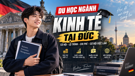 Sinh viên ngành kinh tế định hướng nghề nghiệp trong môi trường học tập và doanh nghiệp tại Đức