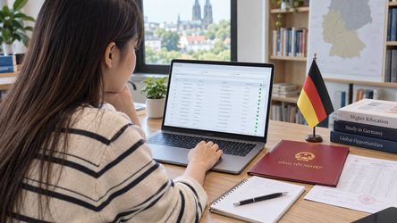 Sinh viên tra cứu cơ sở đào tạo và thông tin bằng Đại học Việt Nam trên hệ thống trực tuyến của Đức