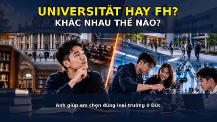 So sánh Universität và Fachhochschule về nghiên cứu và ứng dụng tại Đức