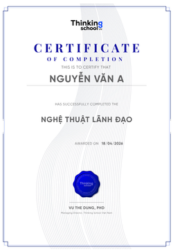 Mẫu E-Certificate Thinking School