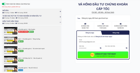 Khóa học đầu tư