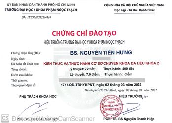 Chứng chỉ đào tạo da liễu