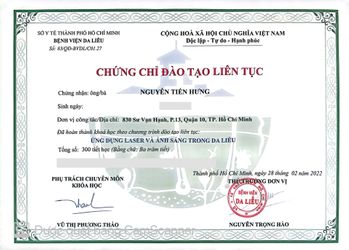 Ứng dụng Laser & ánh sáng da liễu