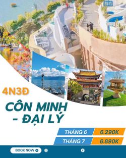 HÀ KHẨU – ĐẠI LÝ – CÔN MINH 4N3Đ