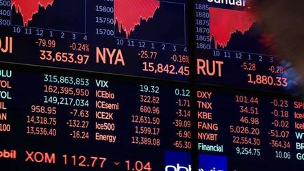 Financial analysts reviewing stock market data