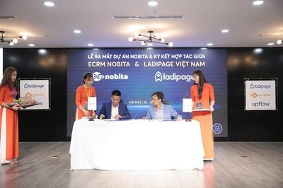 Nobita CRM hợp tác với LadiPage: Nền tảng thiết kế và tối ưu chuyển đổi Landing Page hàng đầu Việt Nam