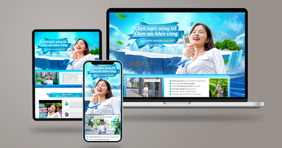 Landing page bình nước kiềm - Đồ dùng thông minh - Trải nghiệm Dịch vụ Thiết kế Landing page chuyên nghiệp với Hoply.vn