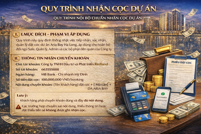 QUY TRÌNH NHẬN CỌC DỰ ÁN