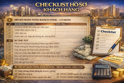 CHECKLIST HỒ SƠ KHÁCH HÀNG