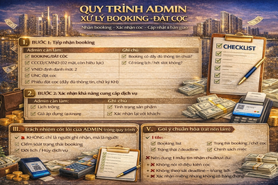 QUY TRÌNH CHUYỂN ĐỔI BOOKING SANG ĐẶT CỌC