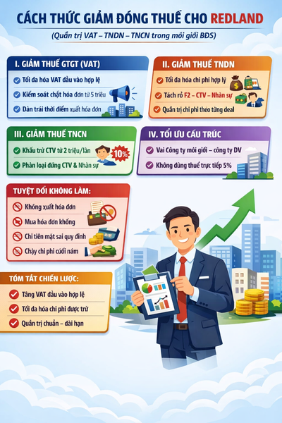 5. CÁCH THỨC GIẢM ĐÓNG THUẾ CHO REDLAND