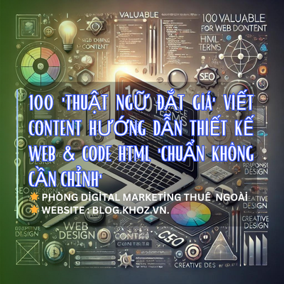 100 'Thuật Ngữ Đắt Giá' Viết Content Hướng Dẫn Thiết Kế Web & Code HTML 'Chuẩn Không Cần Chỉnh'