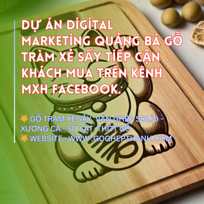 Dự Án Digital Marketing Quảng Bá Gỗ Tràm Xẻ Sấy Tiếp Cận Khách Mua Trên Kênh MXH Facebook.