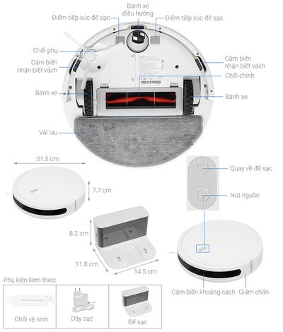 Robot hút bụi lau nhà Xiaomi Vacuum E10