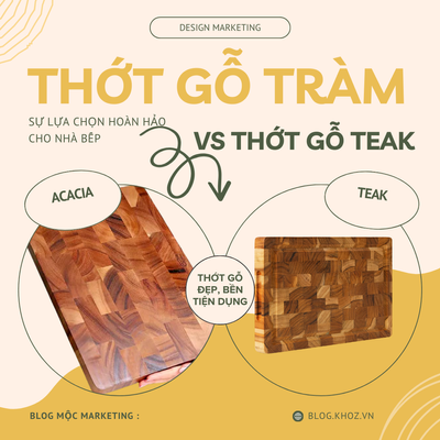 Xêm Xêm : Thớt Gỗ Teak VS Thớt Gỗ Tràm.