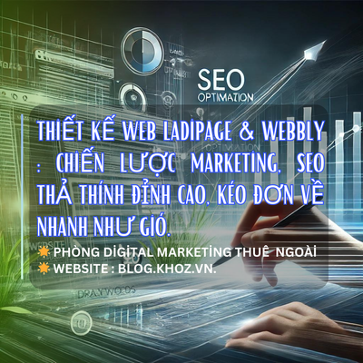 Thiết Kế Web Ladipage & Webbly : Chiến Lược Marketing, SEO Thả Thính Đỉnh Cao, Kéo Đơn Về Nhanh Như Gió.