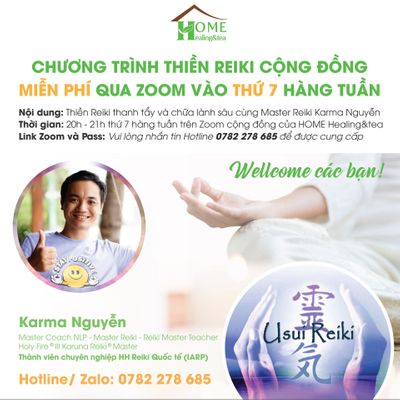 CHƯƠNG TRÌNH THIỀN REIKI CỘNG ĐỒNG MIỄN PHÍ QUA ZOOM VÀO THỨ 7 HÀNG TUẦN