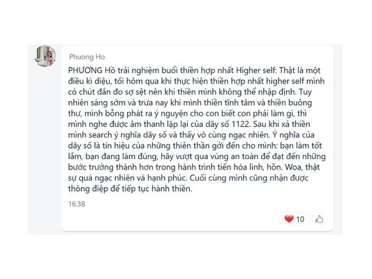 Testimonial image 281/344 – Awakening Meditation for Life Purpose