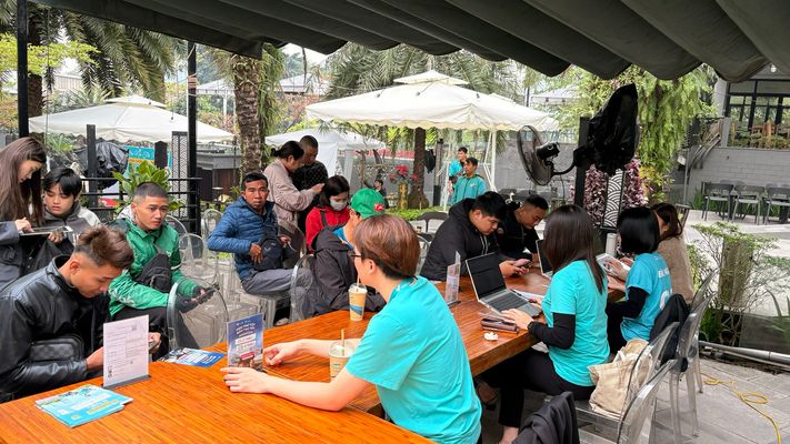 Không khí ngày hội tuyển dụng tài xế Green SM