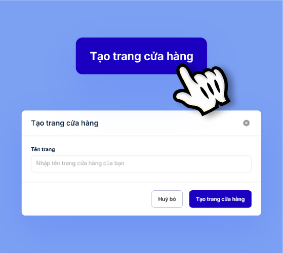 Khởi tạo trang cửa hàng trực tuyến