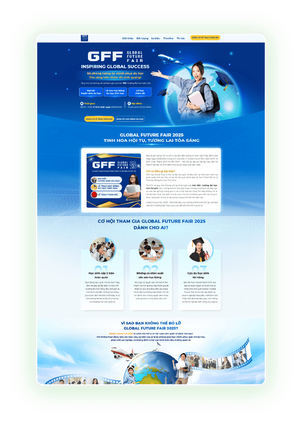 Landing Page giới thiệu sự kiện dựng bằng LadiPage
