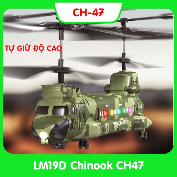 Máy bay trực thăng điều khiển Chinook CH-47 2 camera