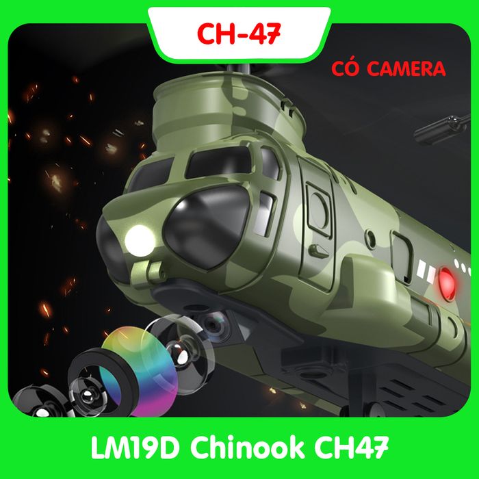 Máy bay trực thăng điều khiển Chinook CH-47 2 camera