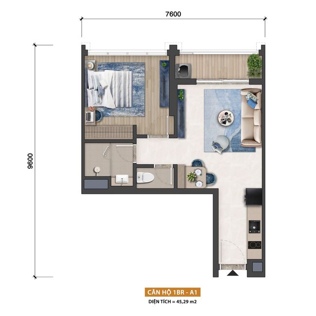 Layout 1 Phòng Ngủ Blanca City
