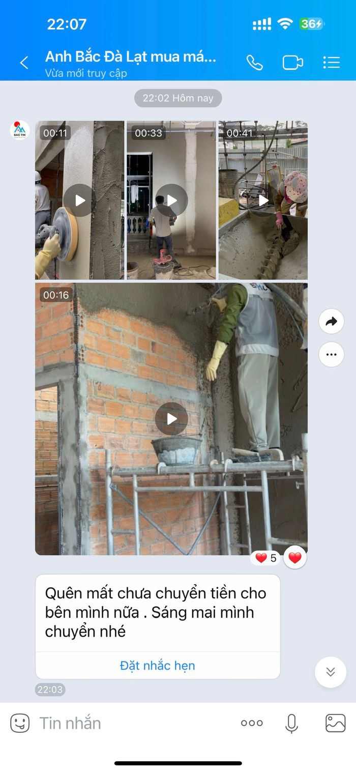 Phản hồi khách hàng máy phun vữa tại Đà Lạt