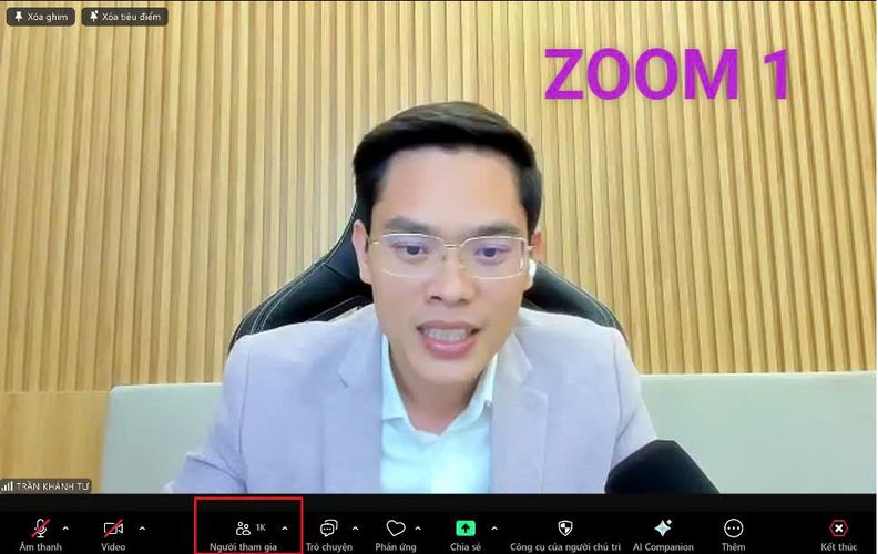 Chuyên gia Trần Khánh Tư giảng dạy trực tuyến qua Zoom