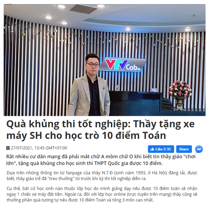 Bài báo về thầy Nguyễn Tiến Đạt, ảnh 1