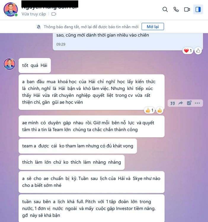 Phản hồi Zalo 4