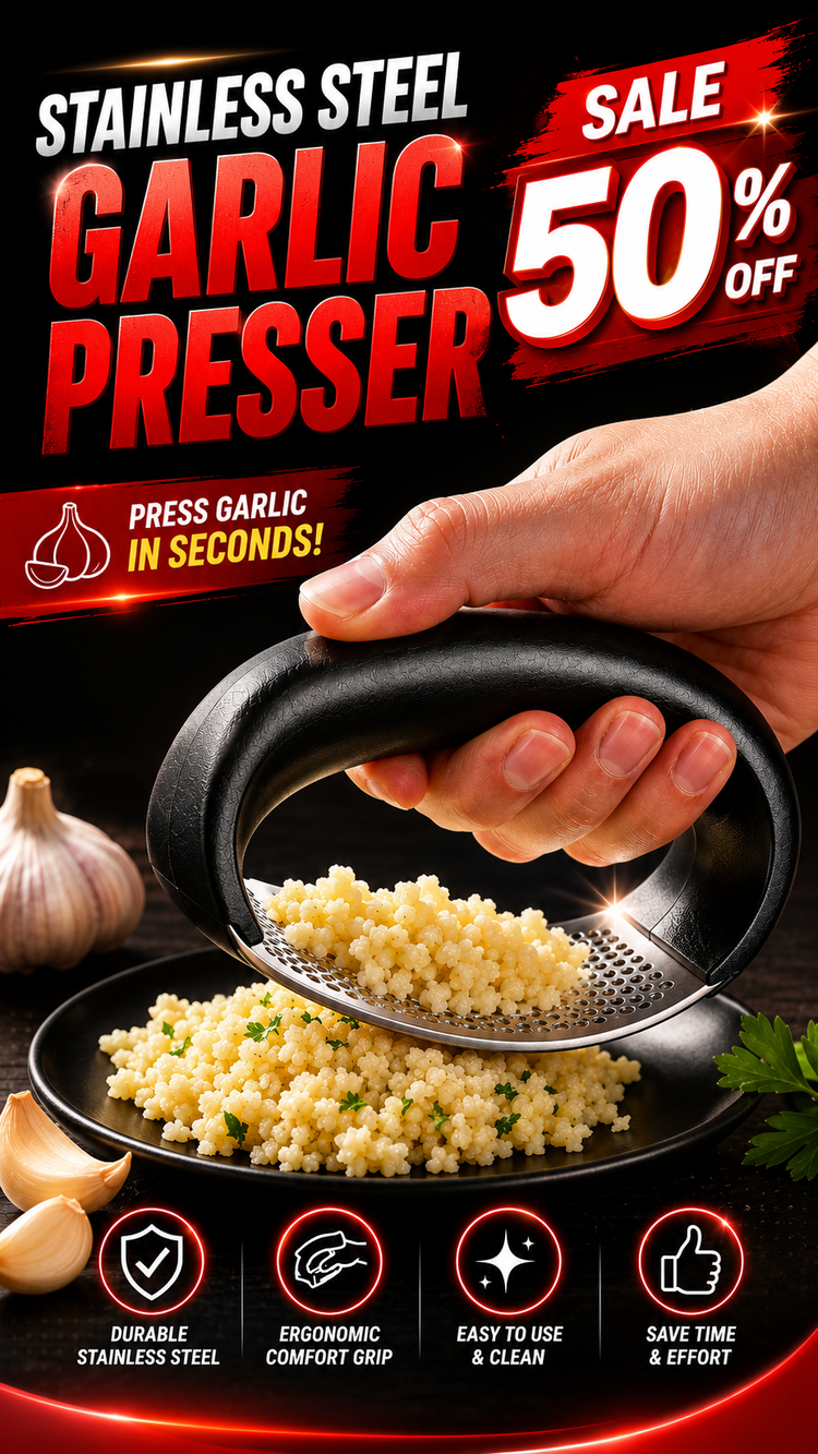 Stainless Steel Garlic Press