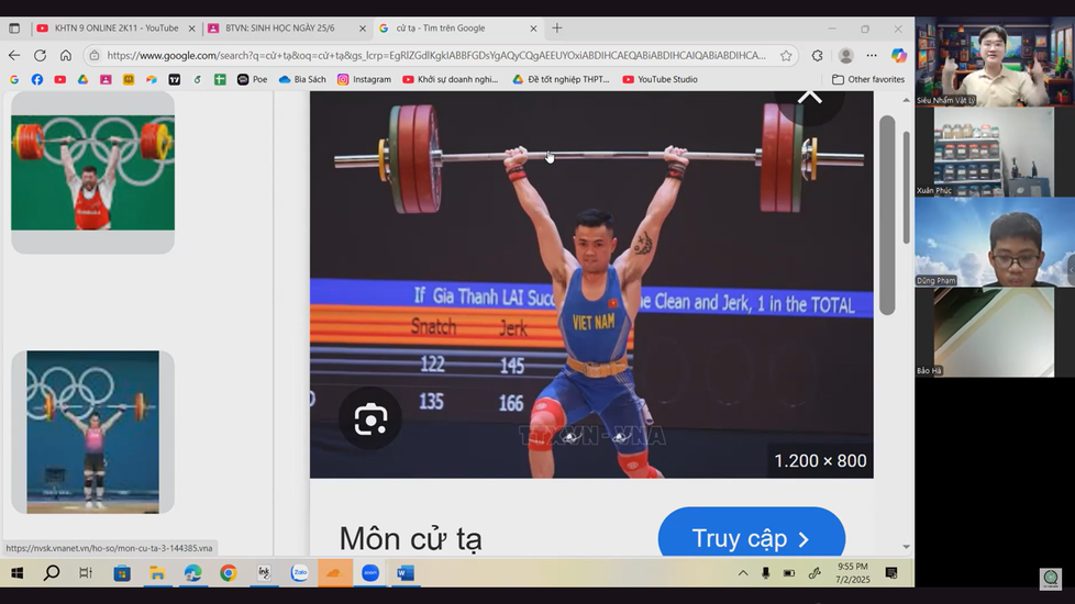 Giao diện lớp học Online của Vật Lý Siêu Nhẩm