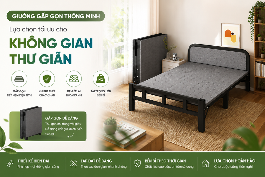 Giường gấp gọn thông minh