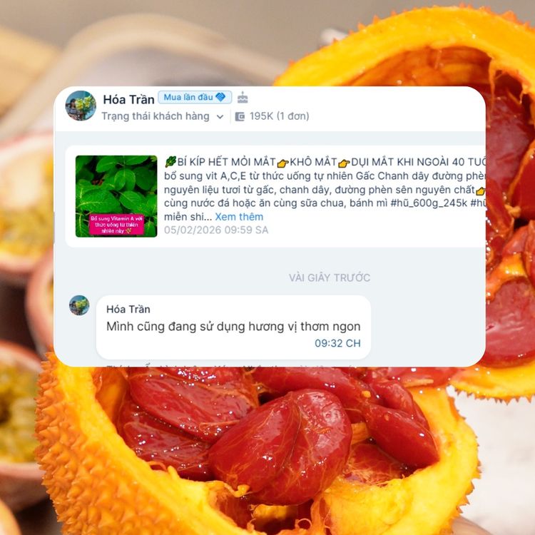Đánh giá khách hàng Gấc Chanh Dây